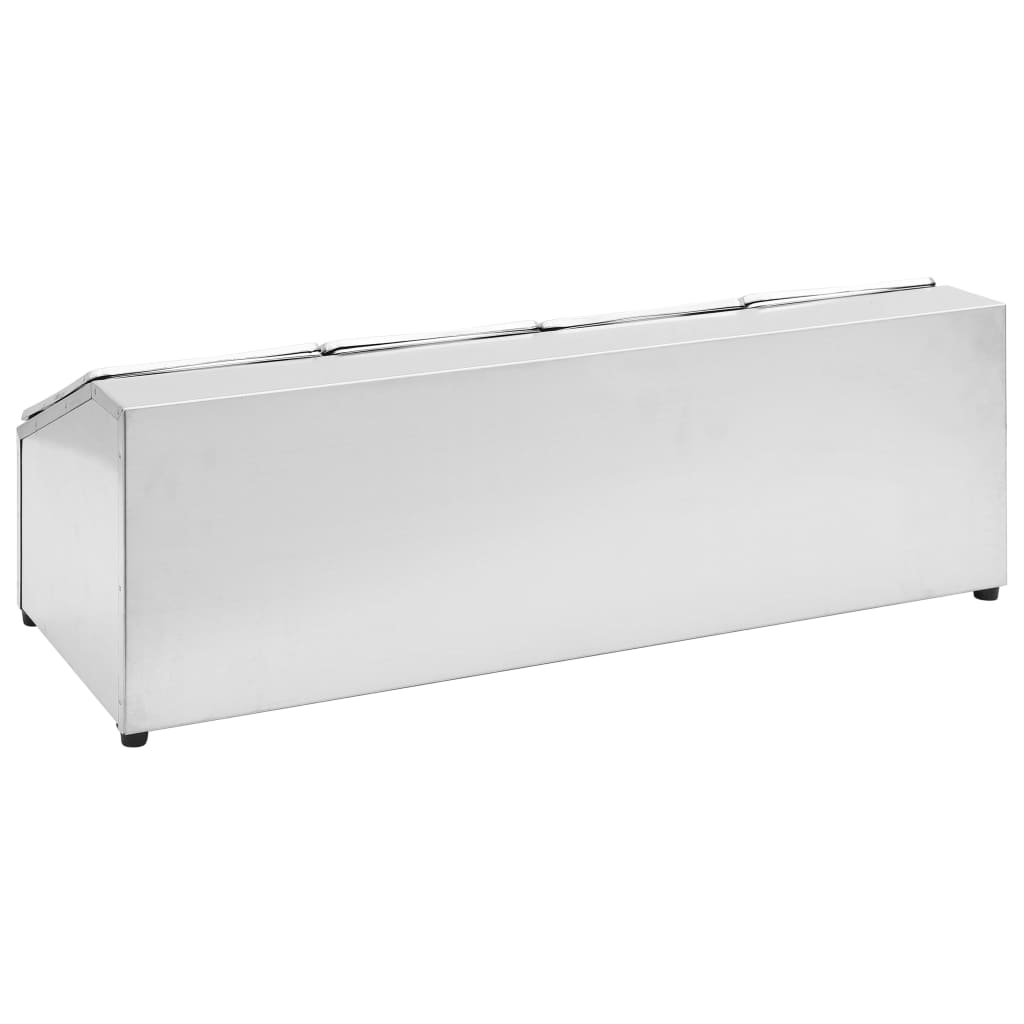 Gastronorm Stand with 4 GN 1 6 Containers Stainless Steel