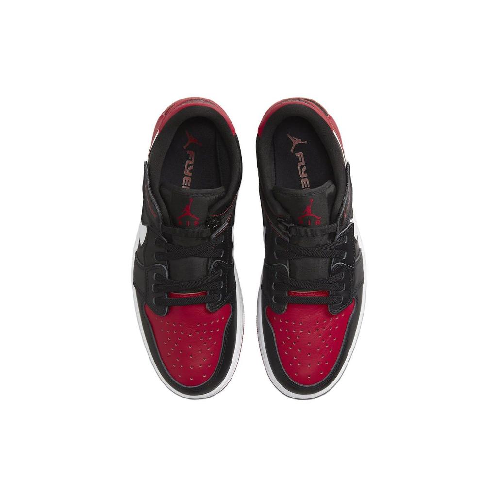Мужские кроссовки Air Jordan 1 Low FlyEase Alternate Bred Toe Black Gym-Red White DM1206-066