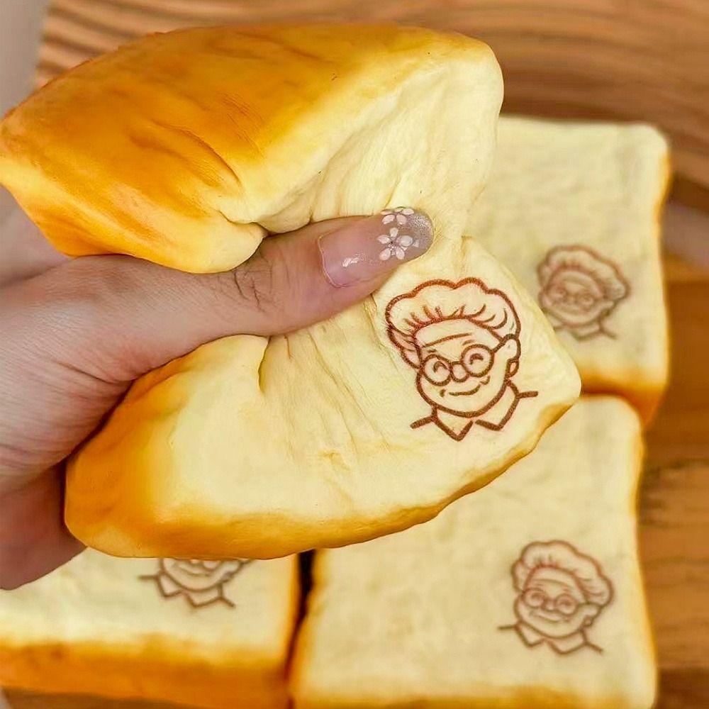 Moist Thick Grandma Toast Squishy Toy Slow Rising Sensory Fidget Toy Adults