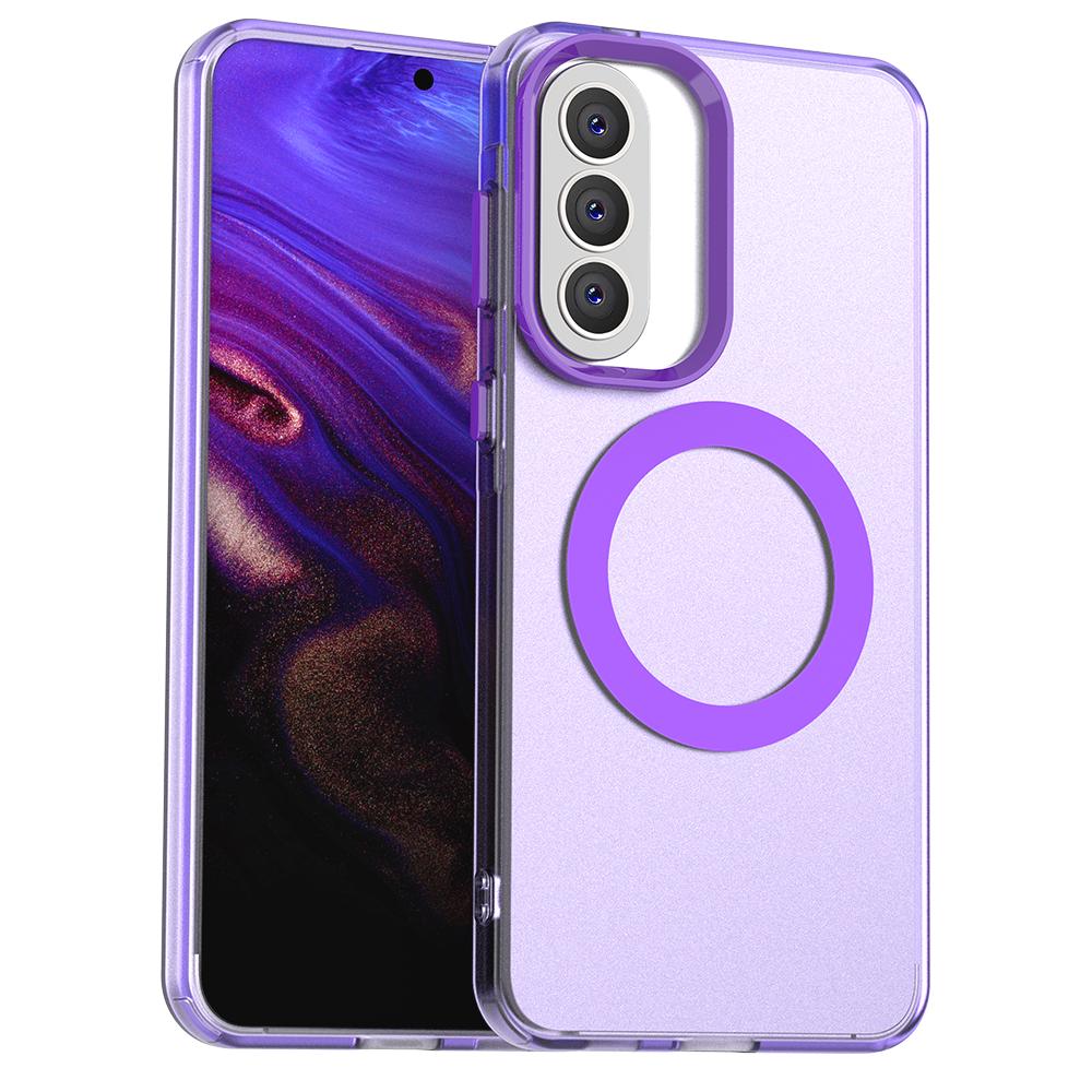 Frosted Candy Color Magnetic Charging Case For Samsung S26 S25 S23 S24 Ultra Plus FE A57 A37 A17 A07 A56 Transparent Back Shell