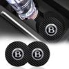 2Pcs Carbon Fiber Car Logo Coaster Water Cup Non-Slip Mat Drink Pad for New Bentley Flying Spur Continental GT Bentayga Mulsanne TH0