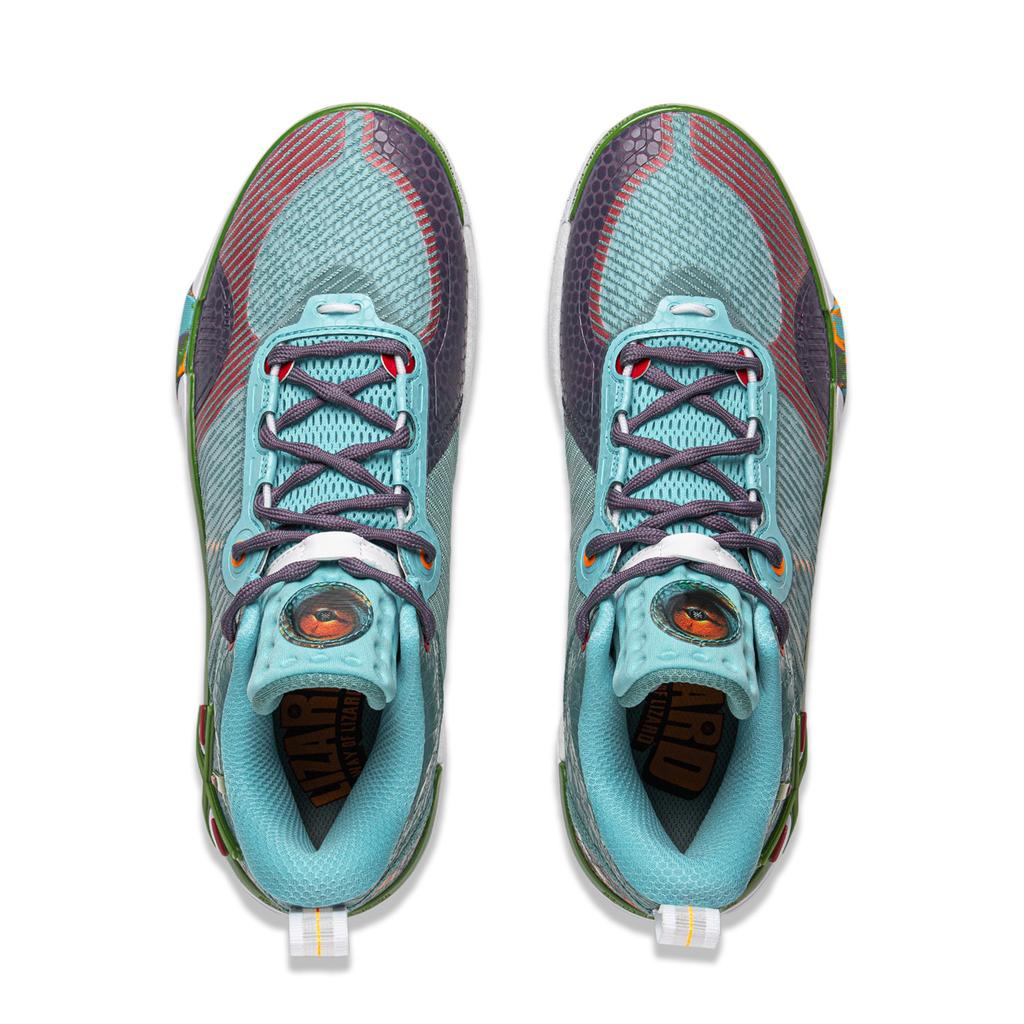 Li Ning Wade удобные универсальные нескользящие износостойкие низкие баскетбольные кроссовки мужские кроссовки сине-зеленые ABPV021-5