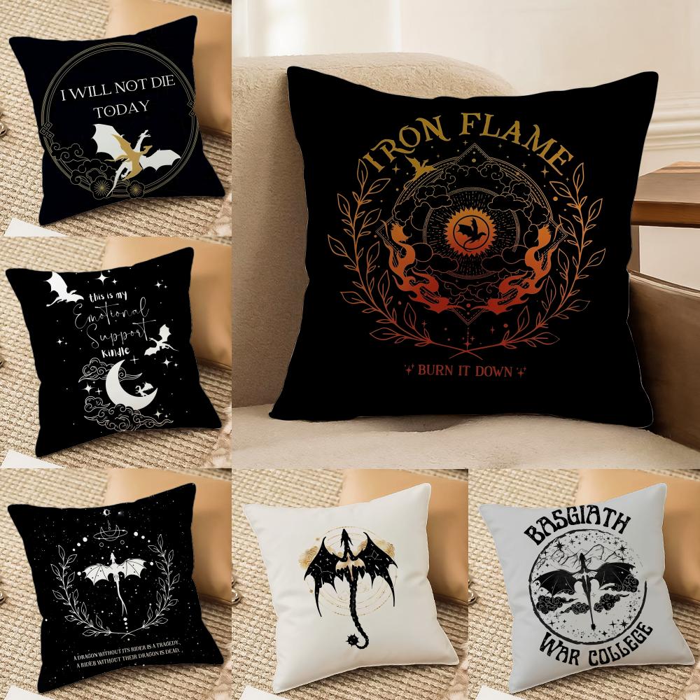 Cartoon WWingS DDragonS Cushion Cover Short plush Doublesided Print Square Throw Pillow Covers Sofa Home Cushion Decor