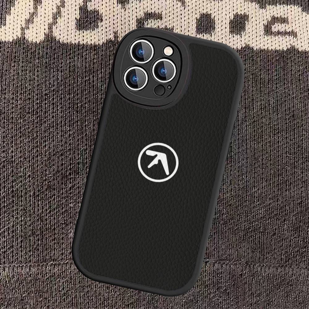 DJ A-Aphex T-Twins Leather Phone Case For iPhone 16 15 14 13 12 11 Pro Max Plus Cover