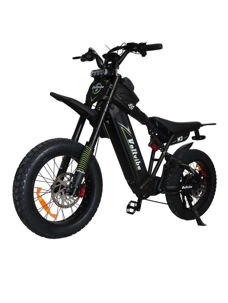 M2 Adult electric bicycle 2000W Peak 5000W 60V 25Ah battery max speed 75KM/H full suspension system Aluminum alloy frame Ebike