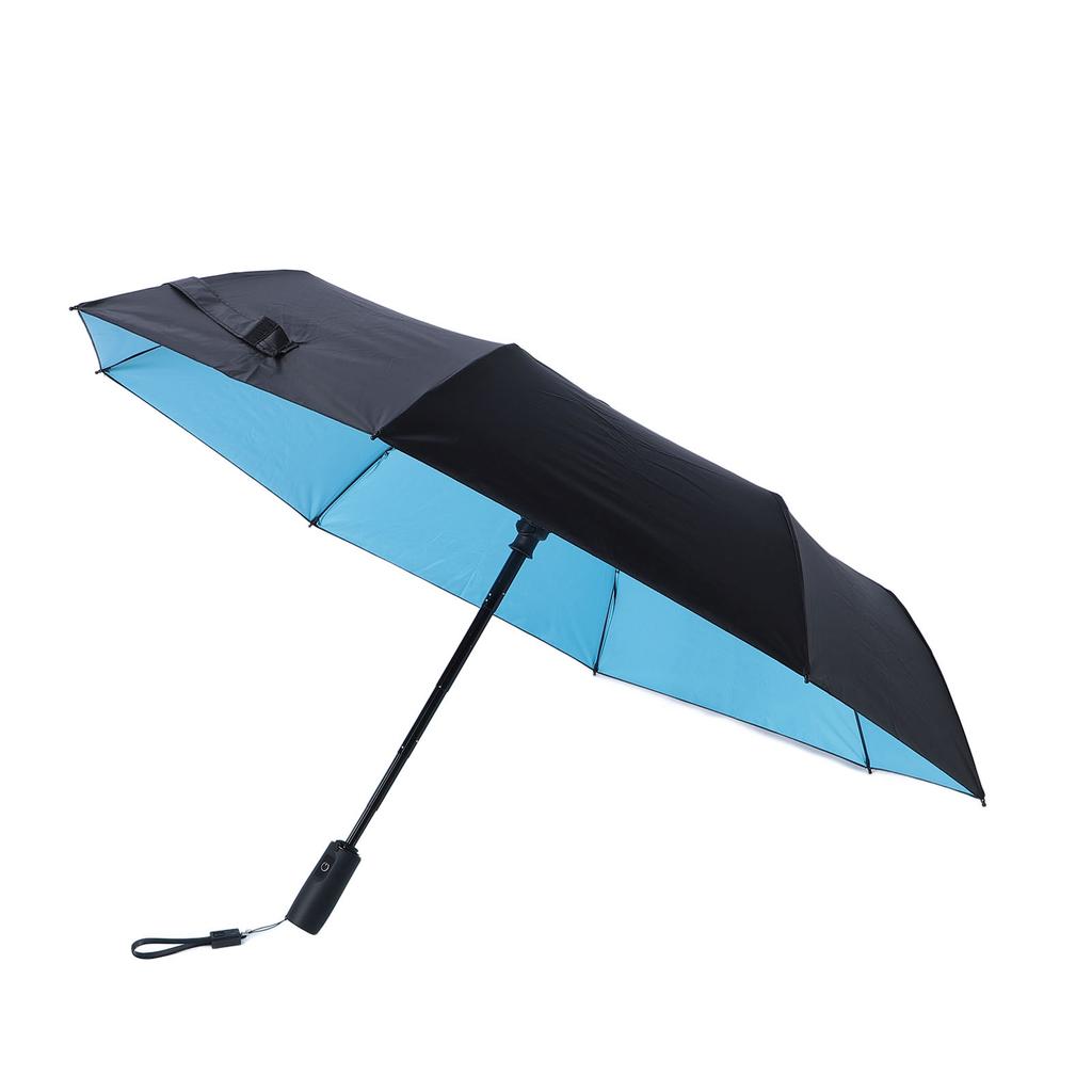 Солнечный зонт с вентилятором 190T виниловая ткань стекловолокно 8 спиц аккумулятор 2600 мАч USB перезаряжаемый складной портативный для путешествий