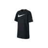 Nike Спортивная одежда Swoosh Vintage Style Solid Color Дышащее платье с коротким рукавом Женские платья Черный CJ3830-010