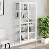 VidaXL Display Cabinet White 90x40x180 Cm Steel and Tempered Glass 336080