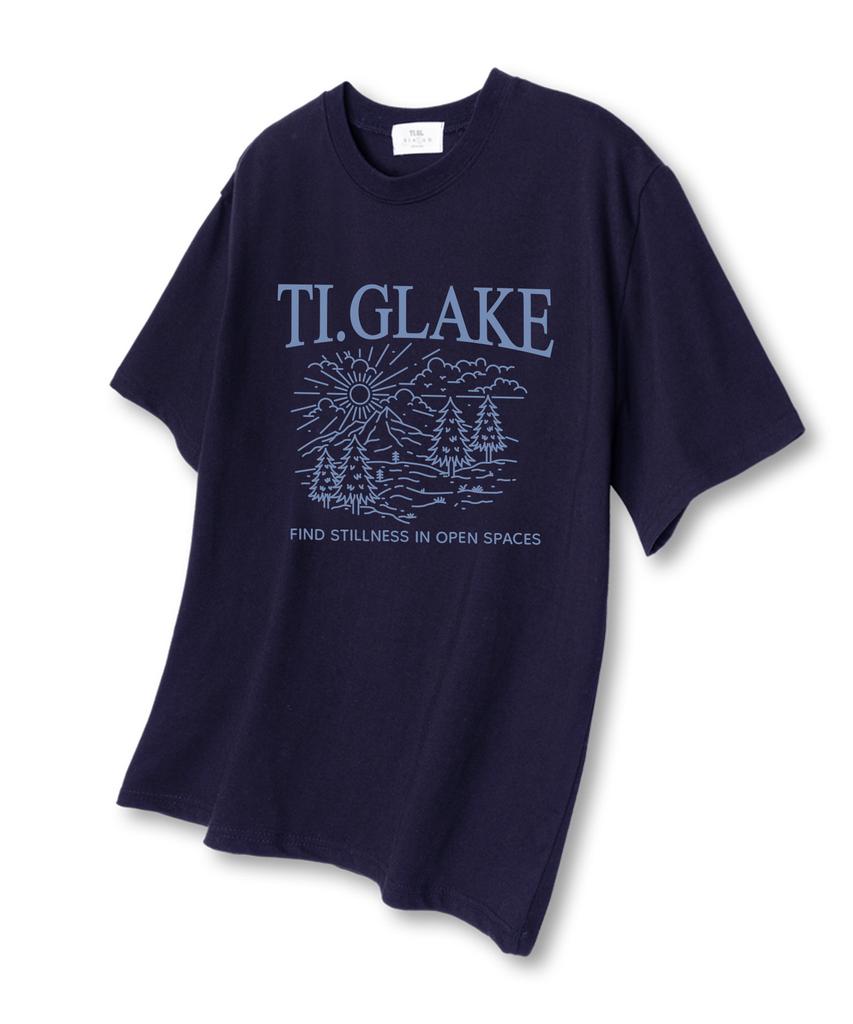 TI.GLAKE Open Space Short Sleeve T-Shirt Navy