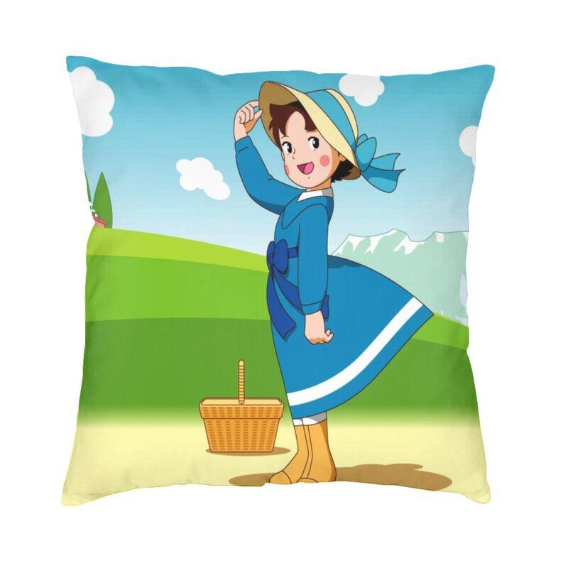 Heidi And Peter Cushion Cover 45x45cm Girl of The Alps Soft Cute Pillows Case Living Room Decoration