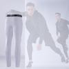 Мужские быстросохнущие компрессионные спортивные штаны для бега, фитнеса и баскетбола - Черные