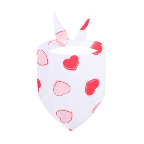 Праздничная бандана для кошки, шарф с пасхальными яйцами, праздничная бандана для собаки с узором в виде сердечек любви, треугольная бандана-слюнявчик для Пасхи
