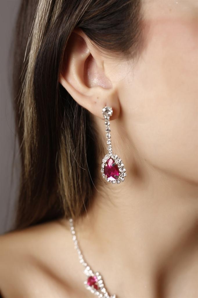 Посеребренный камень Хюррем, ожерелье и серьги, комплект для особых случаев, свадебный комплект, колье