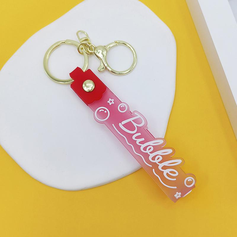 Прозрачный ПВХ мягкий резиновый брелок для ключей английский маленький цветок желе цвета сливы конфетный цвет капли клейкий браслет