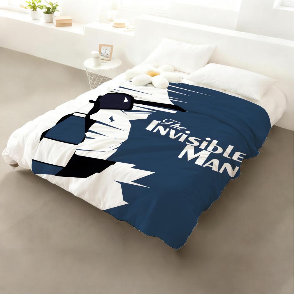 Movie The Invisible Man Throw Flannel Throw Blanket: Soft Kid-Friendly Warm Anti-Static All Season Washable Couch Bed Home