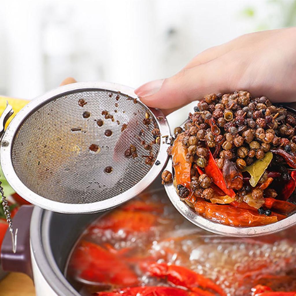 Чайный инфузор шарики из нержавеющей стали с длинной ручкой для рассыпного чая, специй, приправ, кухонные аксессуары