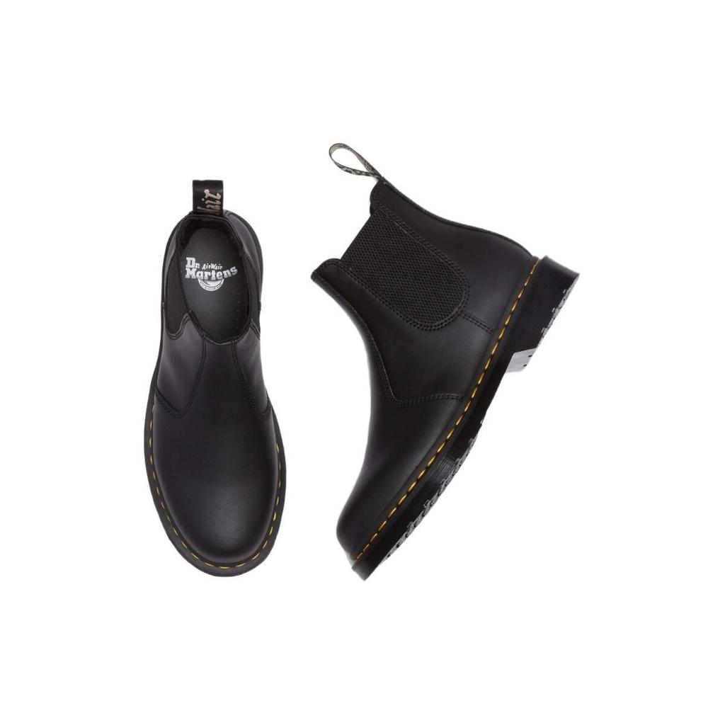 Dr. Martens Leather Fashion Simple Comfortable Short Chelsea Boots Unisex Boots Black 31809001