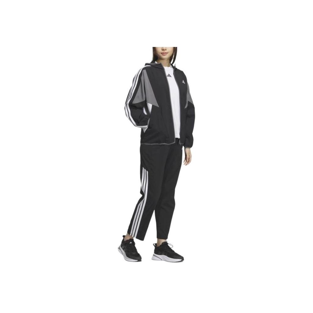 adidas Командная куртка Aero Ready Повседневная Удобная Простая Приталенная Куртка с Длинным Рукавом Женская Куртка Черная JN9998