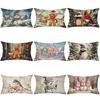 Christmas Waist PillowcaseAtmosphere Decoration Living Room Sofa Pillow Polyester Printed Cushion Cover