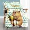 Capybara's Drink Customize Your Name Blanket Throw Personalized Blanket Soft & Cozy Great for Livingroom Picnics Living Room Couch