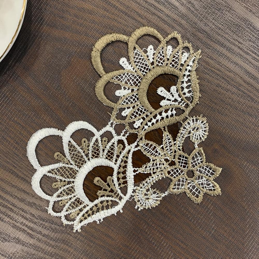 Новая дакроновая скатерть для журнального столика овальной формы Европейская скатерть Вышитый дорожка на обеденный стол Дом