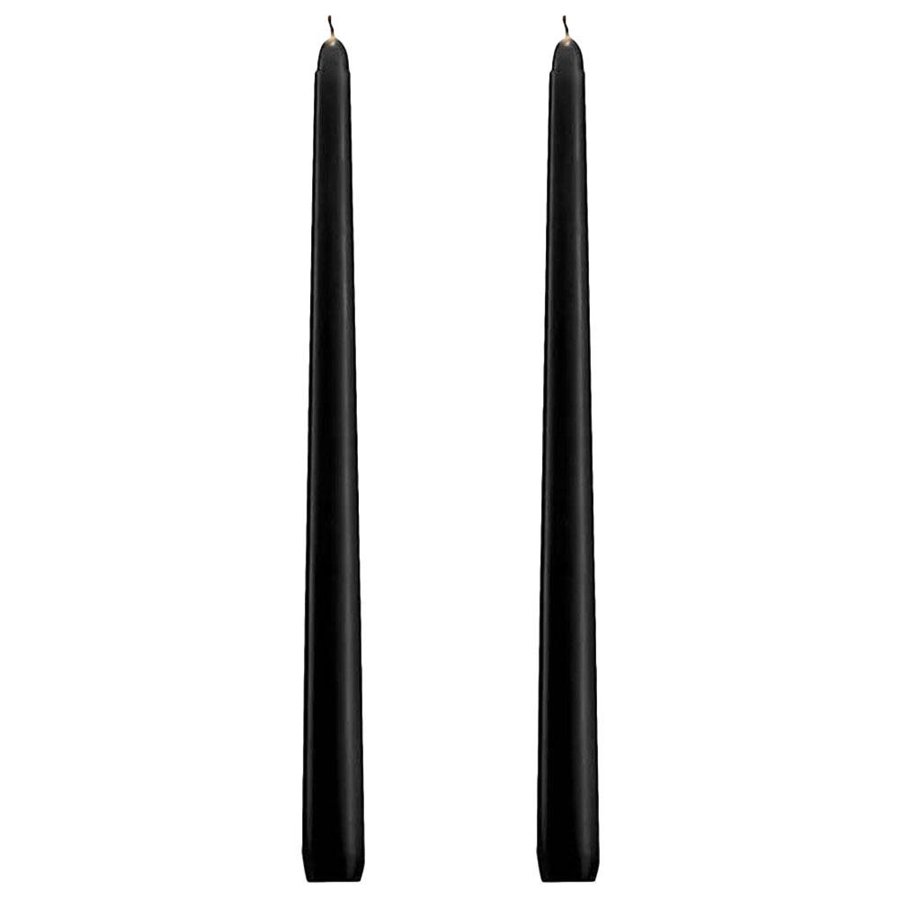2 шт. Ароматические свечи для домашнего декора с хлопковым фитилем, восковые конусные светодиодные чайные свечи черного цвета