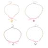 Elegant Heart Bowknot Pearl Pendant Necklace for Women Sweet Versatile Choker Charm Necklaces Fashion Jewelry Gift