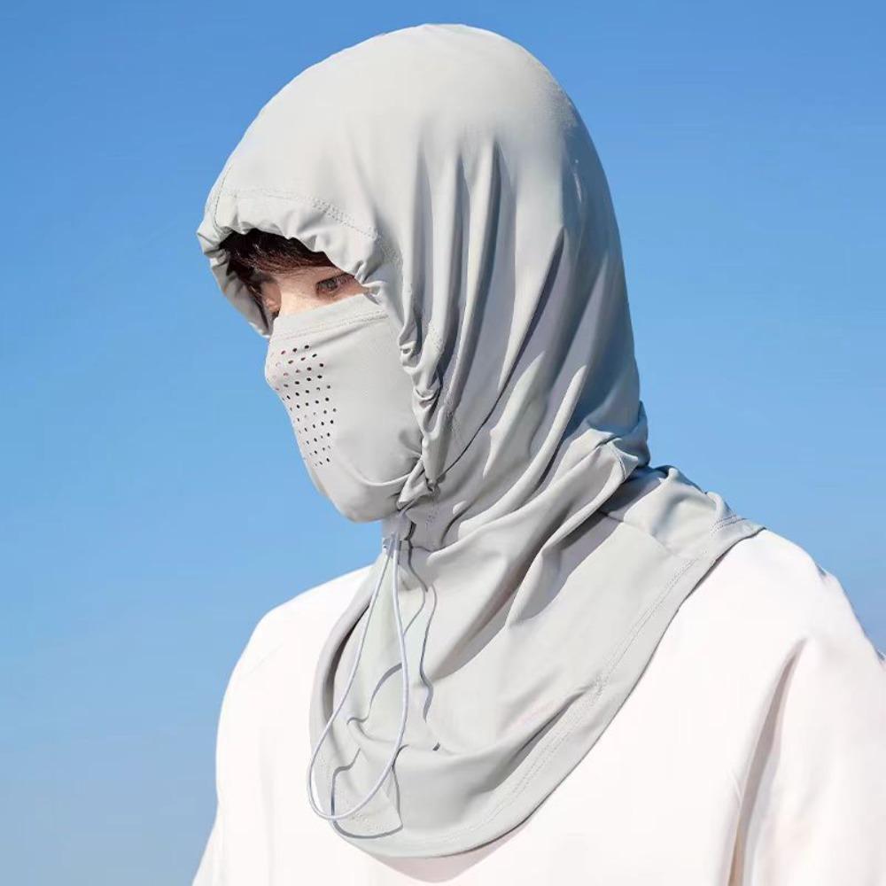 Adjustable Anti-UV Balaclava Hat Ice Silk Sunscreen Full Face Cover Hiking