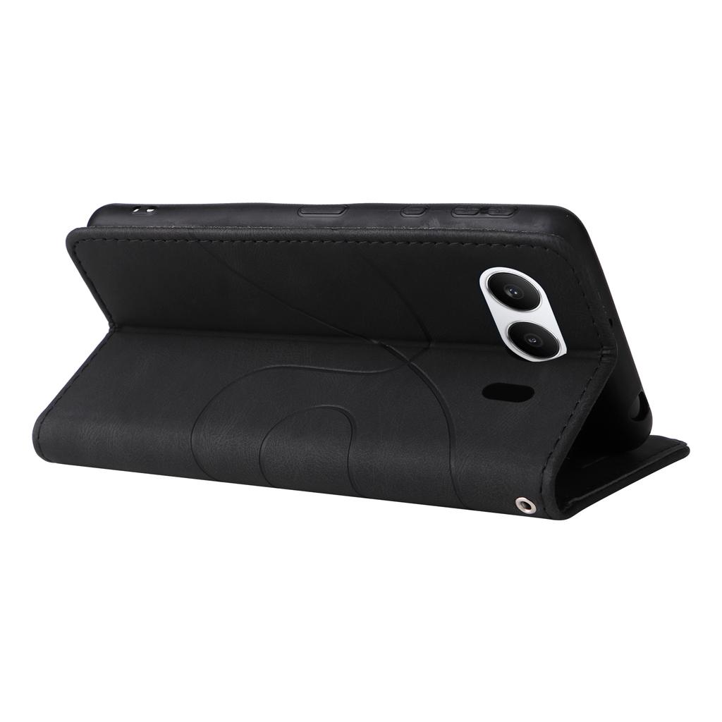 For OnePlus Nord 4 Leather Case Wallet Stand Color Splicing Phone Cover