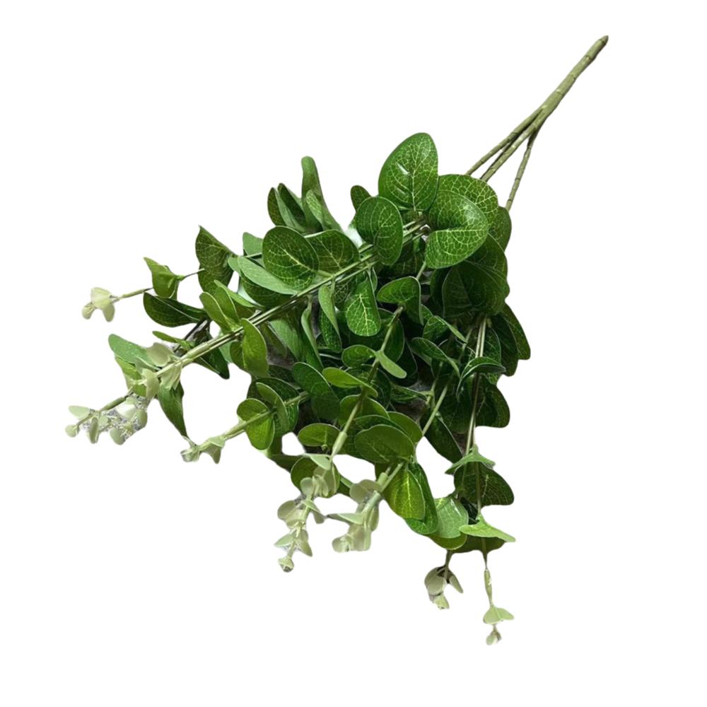 Новый искусственный эвкалипт с 16 головками, 128 шт. листьев, для DIY, поддельный эвкалипт, денежный лист, искусственные растения для дома, свадьбы, декора