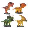 4pcs Shaking Head Dinosaur Toy Educational Spring Connection PVC Metal Realistic Dinosaur Figures
