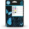 HP 953 Pack De 4 Cartouches D'encre Noire, Cyan, Jaune Et Magenta Authentiques (6ZC69AE) Pour HP OfficeJet Pro 7700/8200/8700