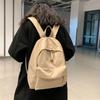 Рюкзак для студентов большой емкости, портативный однотонный повседневный школьный рюкзак для мужчин и женщин, школьные принадлежности