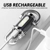 Flashlight Keychain USB Charging Hook 200 Lumen Ultra Bright Portable Emergency Flashlight Suitable for Camping, Hiking, Home,  Essential for Hiking