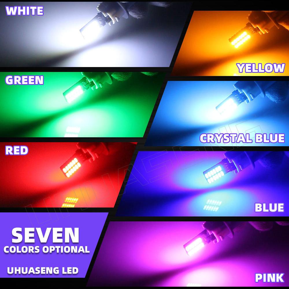 UHUASENG 2PCS Led T10 Bulb BA9S BAX9S BAY9S H6W H21W W5W T4W 4014 Interior Rear Fog Indicator Signal Lamp Car Parking Light 12V License Plate Lights