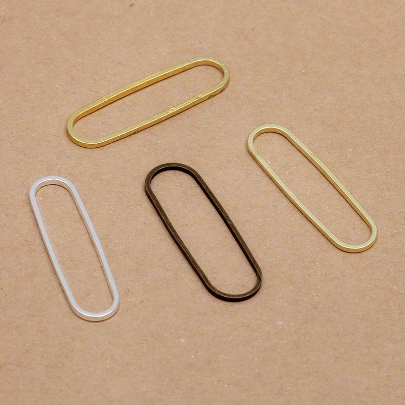 20pcs Metal Oval Hollow Frame Charms Pendant Earrings Bracelet Necklace Connectors for DIY Jewelry Making Findings Wholesale
