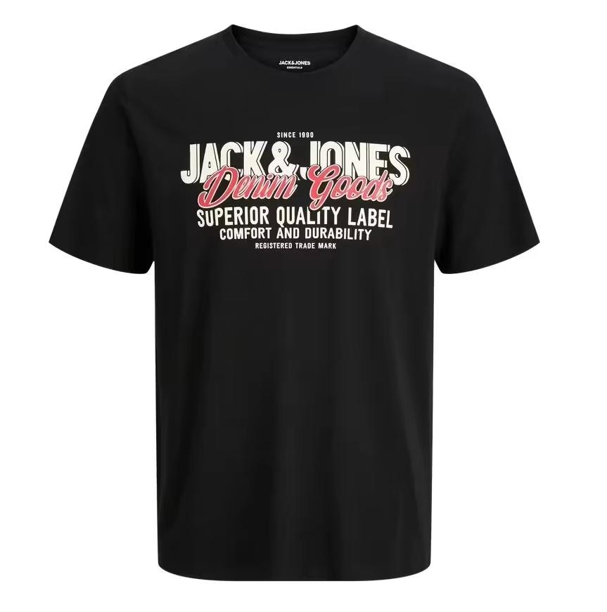 Новые мужские летние футболки Jack & Jones Mod Jjelogo с принтом логотипа, повседневная мода, повседневный стиль, идеально для весны и лета, женская футболка, топ, футболки