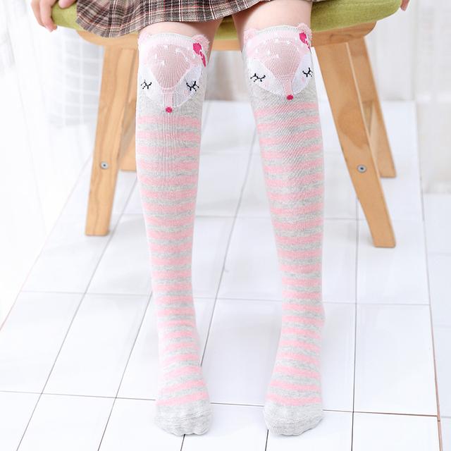 Infant Girls Warmer Ankle Lovely Cartoon Over Knee Socks for Baby Girls Unicorn Knee Long High Toddler Child Colorful Socks