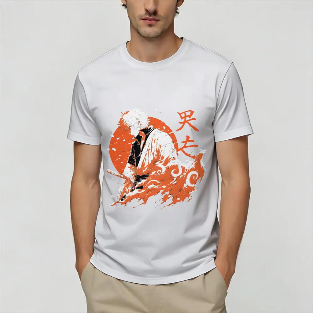 Oversized T Shirt Summer GGintamas Novelty T Shirts Cotton Tshirt for Unisexs Y2K Retro Hot Sale Short Sleeve Top Tees