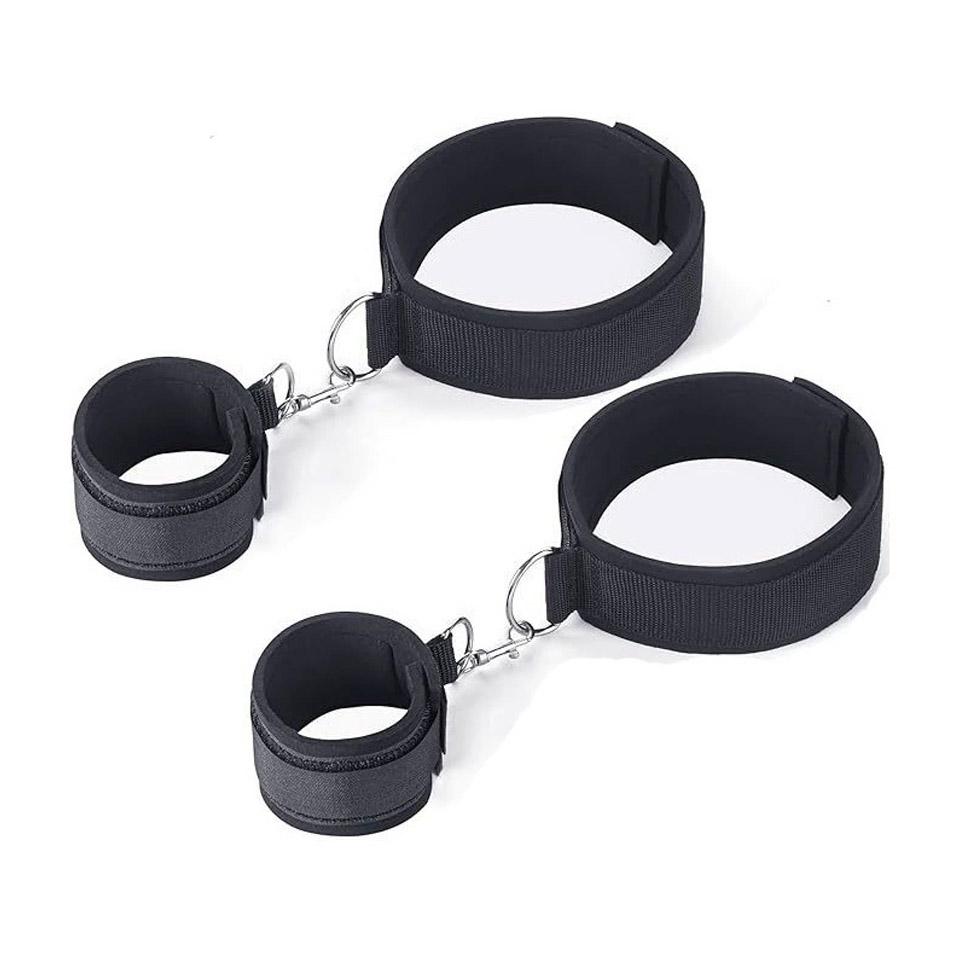 BDSM Bondage Sex Toys Restraints,Sex Toy Handcuffs Adjustable Sex Cuffs Sex Restraints Straps Wrist-to-Thigh, Restraint Set Adult Sex Toys for Couple