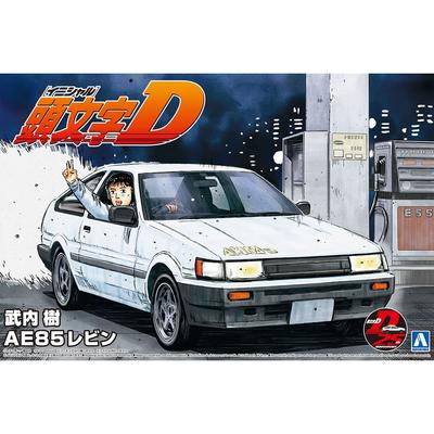 Aoshima Bunka Kyozai Initial D 10 Ицуки Такэути AE85 Левин Масштабная пластиковая модель Нет. 1/24