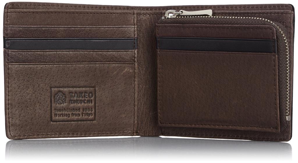 Takeo Kikuchi Pierre Bifold Wallet with Detachable Coin Purse, Black, 181618