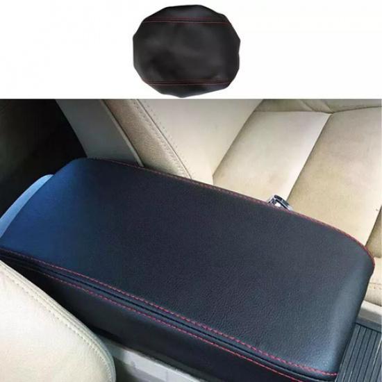 For Honda Civic 2006-2011 Armrest Box Cover Trim Middle Console Black Leather