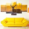 5 piece HD canvas Animal Deer in golden sunshine Canvas picture painting decor print Modular poster wall art Home Decor