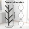Wall Mounted Coat Rack Metal Vertical Hat Rack Multipurpose Clothes Hanger Rack Home Living Room Storage Rack Easy to Install