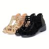 Soft Leather Roman Sandals Women's Summer New Mother Shoes Fashion Women's Sandals Wedges Women's Shoes