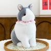 Rabbit Plush Cuter Ornament With Lace Scarf Decoration For Home Gift Office
