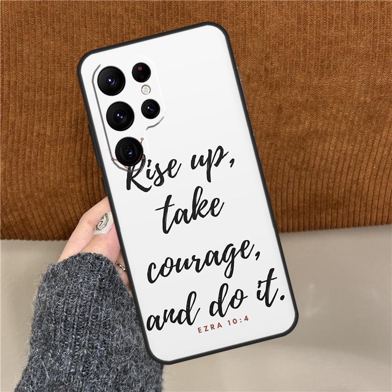 Bible Verse Faith Jesus cross Phone Case For Samsung Galaxy S25 Ultra S9 S10 S20 S21 S22 Plus S24 FE S23 Ultra Back Cover