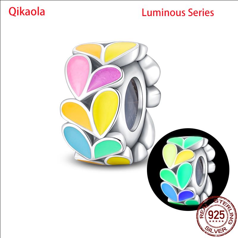 Original 100% sS925 Sterling Silver Luminous Octopus Ocean Series Charms Fit Bracelet DIY Beads Ms Jewelry Gift New In