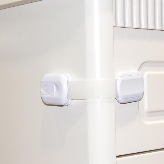 6Pcs Child Proof Drawer Lock Self-Adhesive Baby Proofing Refrigerator Oven Dishwasher Cabinet Cupboard Lock Kids Safety Freezer Door Latch Lock